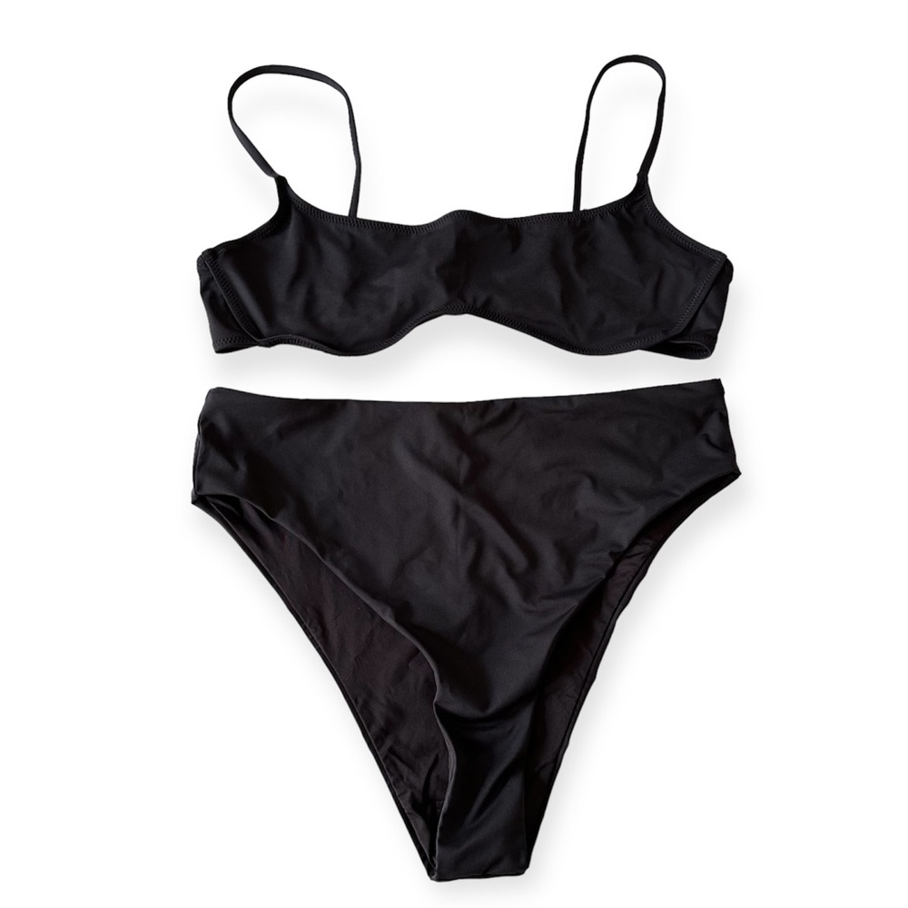 SKIMS Signature Swim Micro Scoop Bikini Top & Mid Waist Bottom Size XL